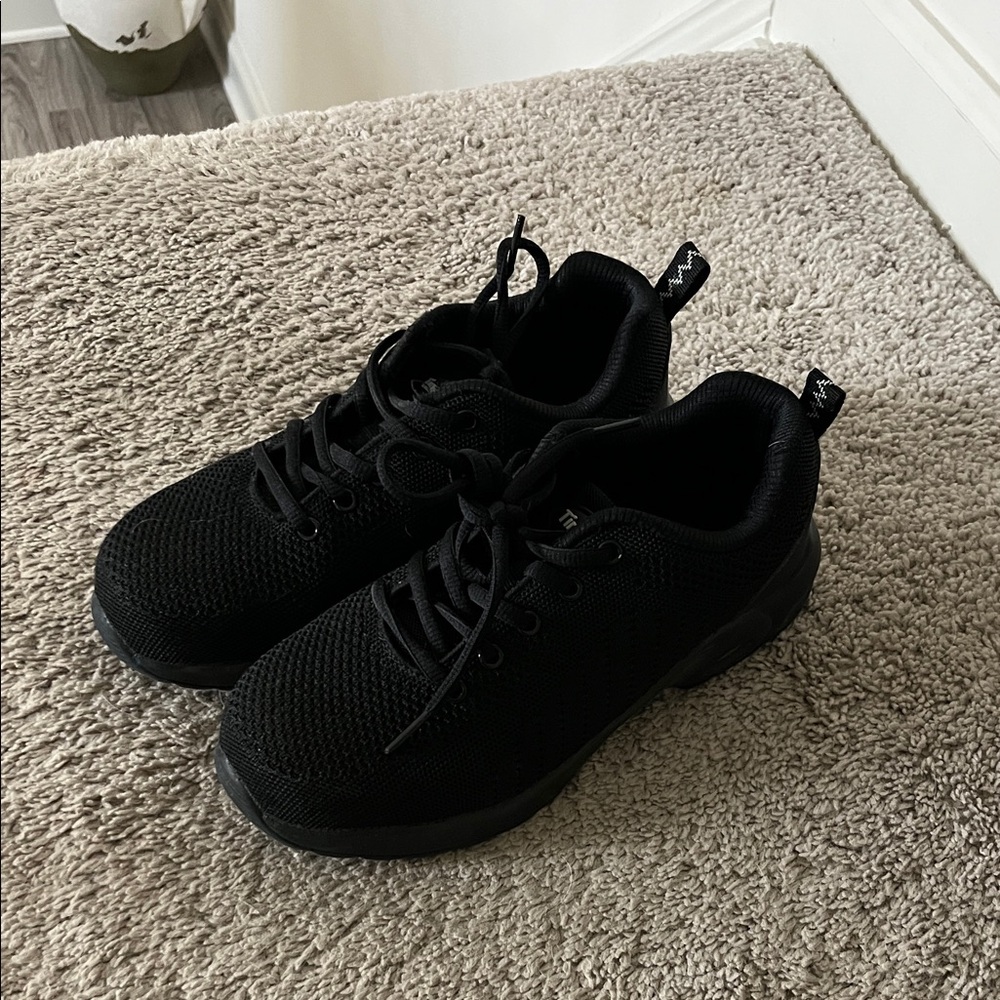 Black Steel Toed Sneakers